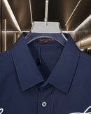 Louis Vuitton - Chemise manches longues Brodé LV Bleu
