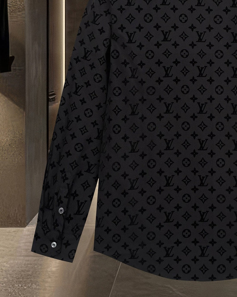 Louis Vuitton - Chemise manches longues motif intégral LV Noir