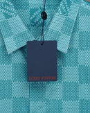 Louis Vuitton - Chemise manches longues motif damier LV Turquoise