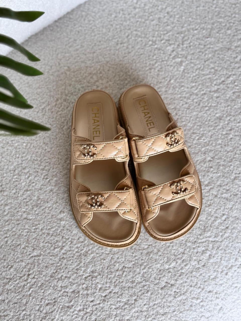 Chanel - Sandales Dad Noir/Bleu/Blanc/Beige/Bleu Marine