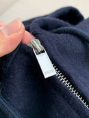 Dior - Veste zip à capuche en laine monogramme Jacquard Bleu Marine F