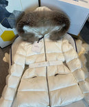 Moncler - Doudoune à fourrure avec ceinture F (2 coloris)