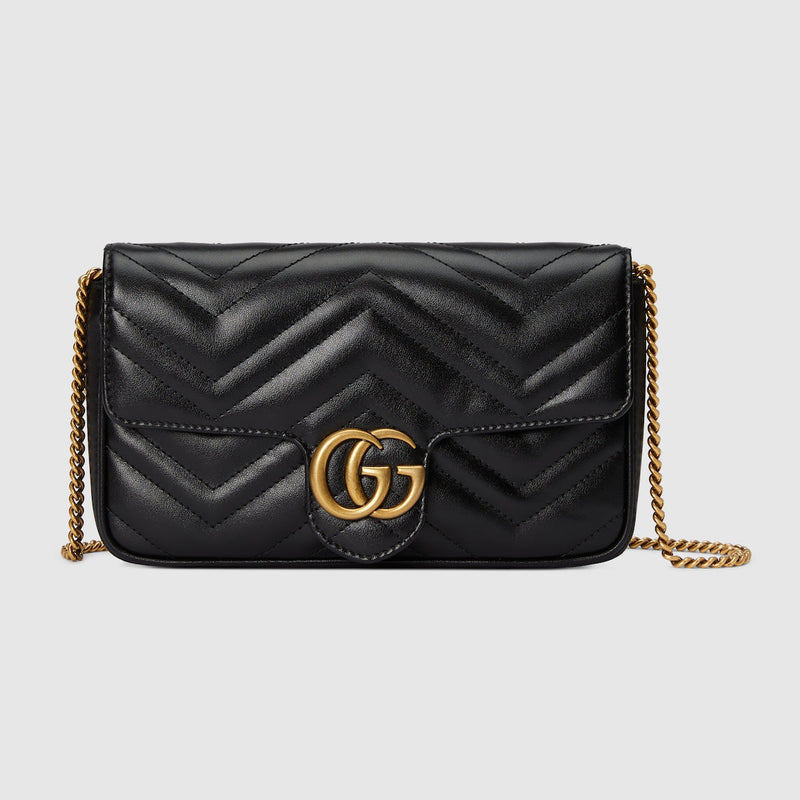 Gucci - Mini Sac à épaule GG Marmont Noir