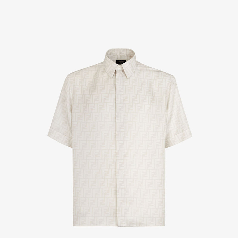 Fendi - Chemise en soie FF Blanc