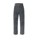 Louis Vuitton - Pantalon droit à Monogram floqué en denim