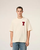 Ami - T-shirt Patch Ami De Cœur en coton Beige