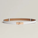 Hermès - Ceinture Kelly 18 Blanc
