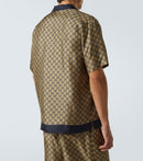 GUCCI - ENSEMBLE GG SHORT + CHEMISE imprimé en soie
