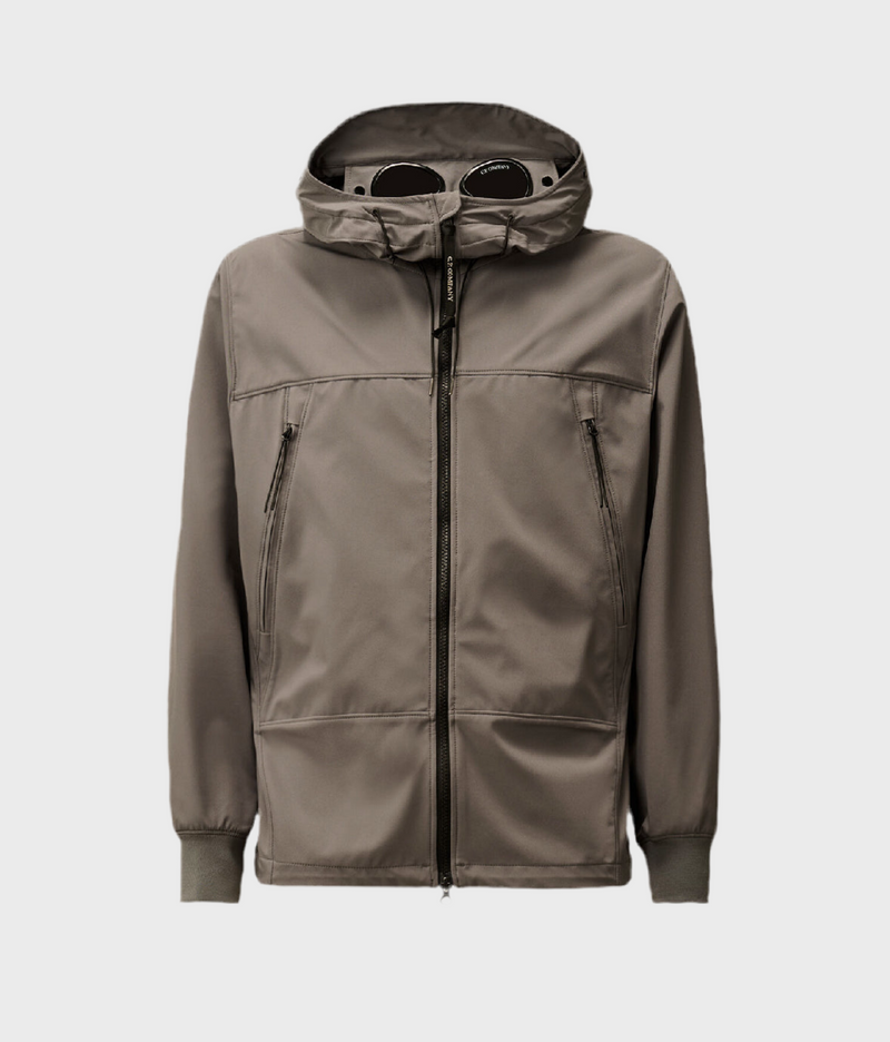 C.P Company - Veste SHELL-R GOGGLE Taupe