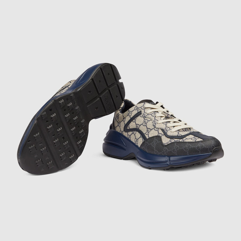 BASKETS GG RHYTON POUR HOMME Bleu Marine Noir