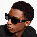 Louis Vuitton - Lunettes de soleil carrées basses LV Flower Noir