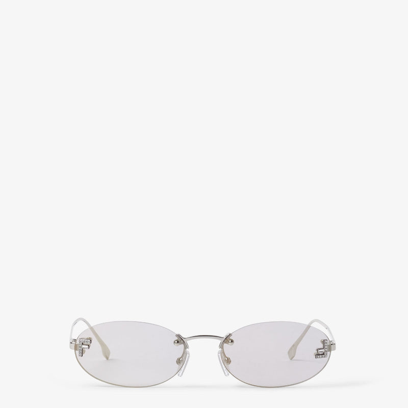 Fendi - Lunettes De Soleil Fendi First Crystal Gris Clair