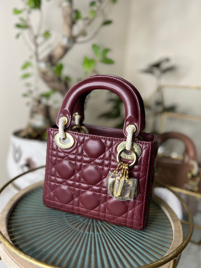 Lady dior burgandy taille petite