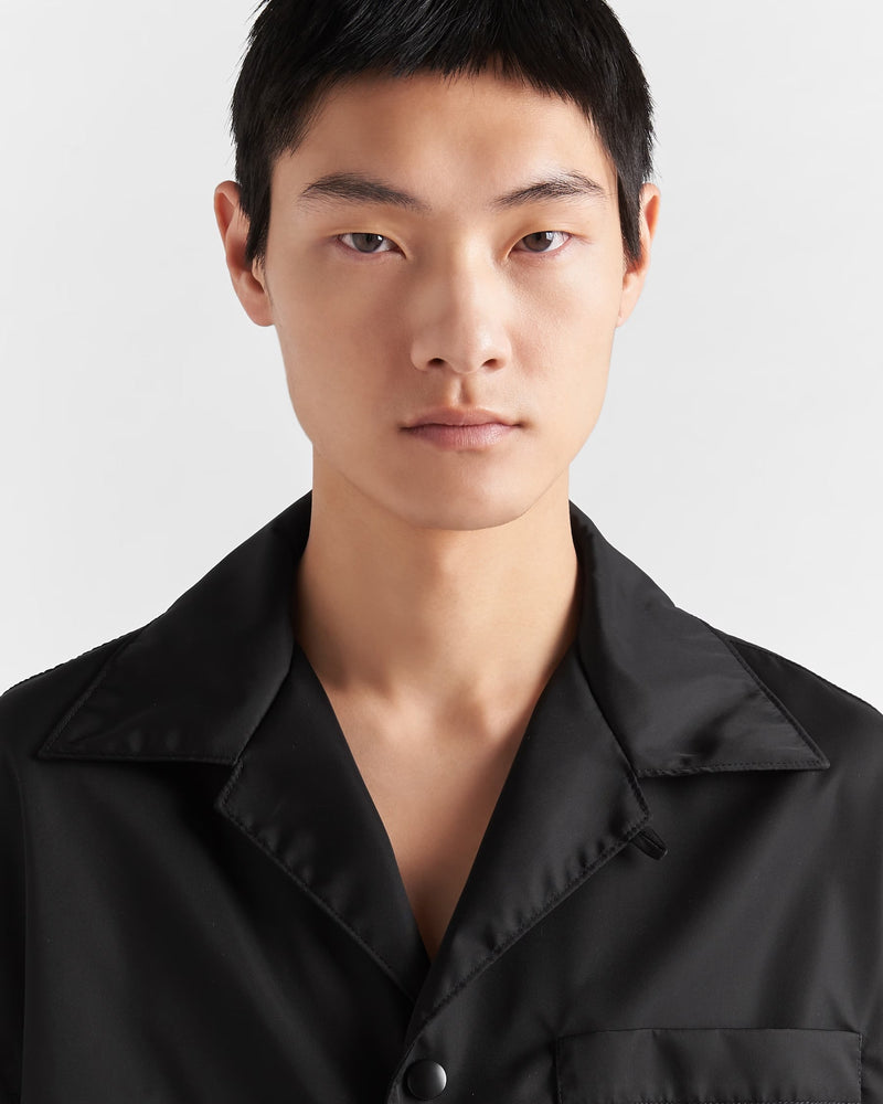 Prada - Chemise à manches courtes en Re-Nylon Noir