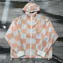 Louis Vuitton - Veste à carreaux Blanc et Orange monogramme