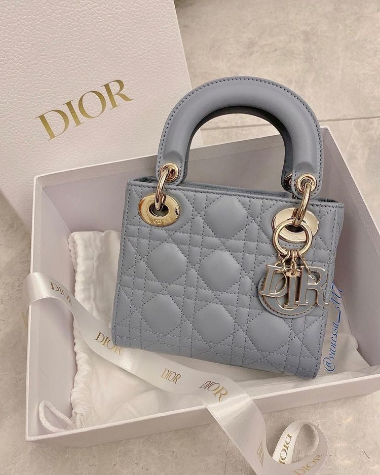 Dior - Sacs Lady Dior Petit Gris