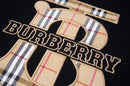Burberry - T-shirt Burberry avec logo monogramme en tartan - Noir