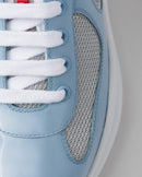 Baskets Prada America’s Cup en tissu Bike bleu ciel