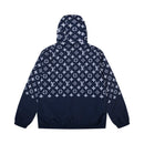 Louis Vuitton - Veste à capuche monogramme LV Bleu Marine et Blanc