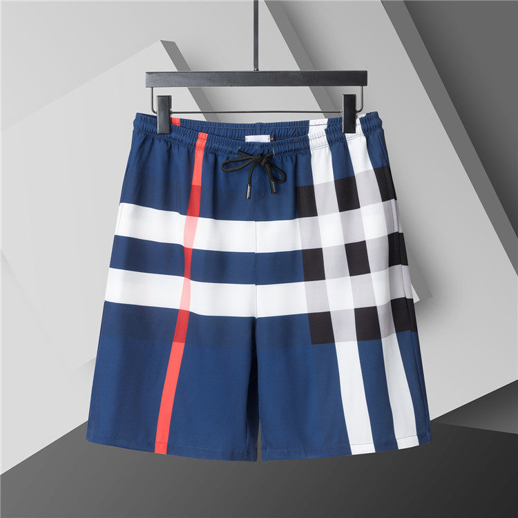 Burberry - Ensemble CHEMISE + SHORT à motifs à carreaux - Bleu