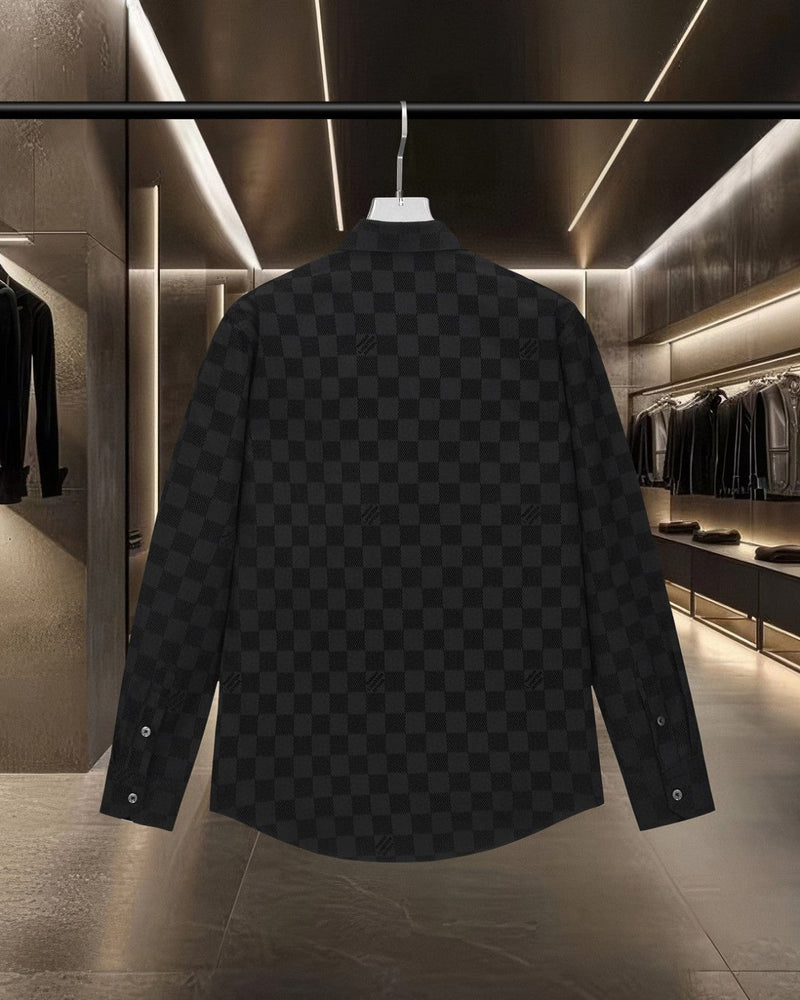 Louis Vuitton - Chemise manches longues motif damier LV Noir
