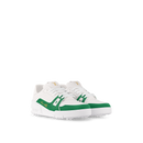 Sneaker LV Trainer Blanc Vert Doré