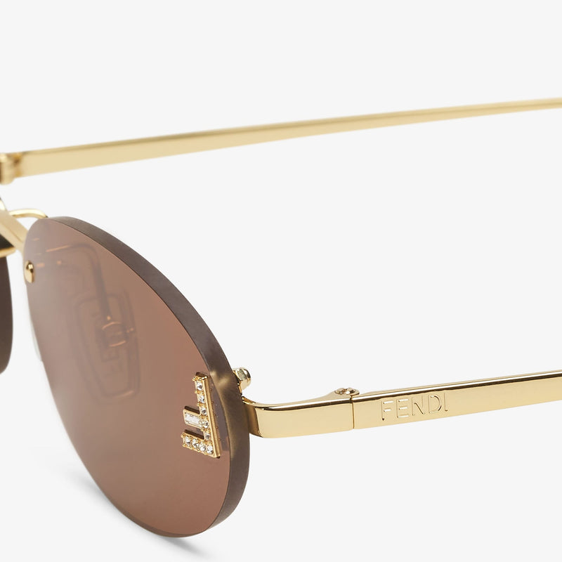 Fendi - Lunettes De Soleil Fendi First Crystal Marron