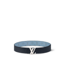 Louis Vuitton - Ceinture LV Dimension Monogram Héritage 40 mm réversible Bleu