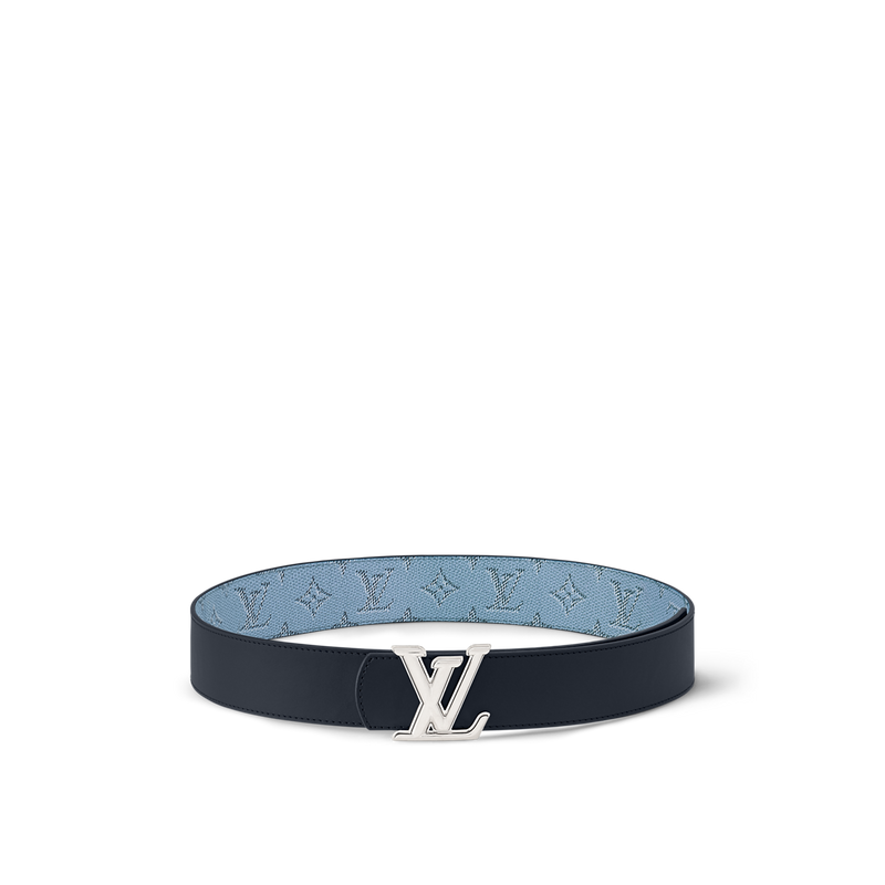 Louis Vuitton - Ceinture LV Dimension Monogram Héritage 40 mm réversible Bleu