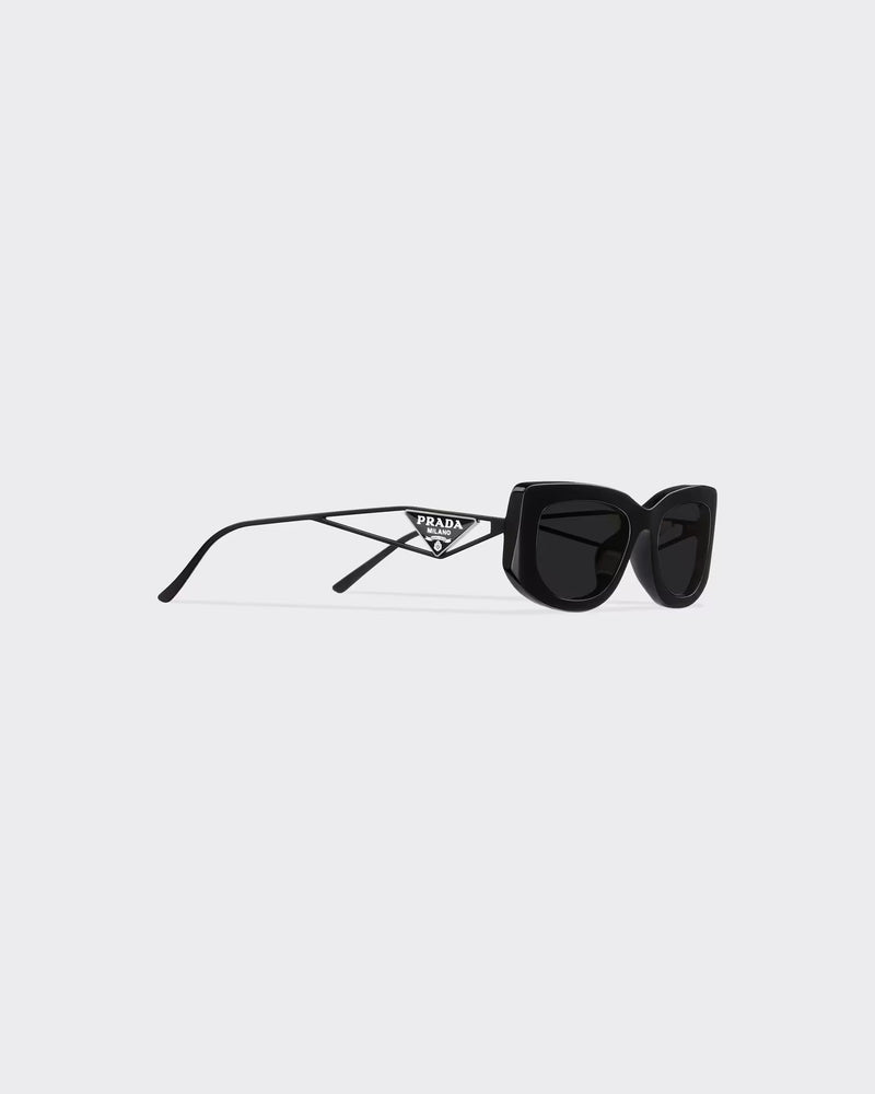 Prada - Lunettes De Soleil avec logo triangulaire Verres Gris Ardoise