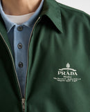 Prada - Chemise à manches courtes en coton technique Vert Billard