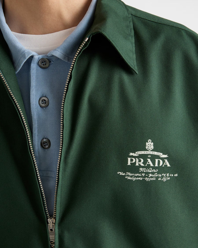 Prada - Chemise à manches courtes en coton technique Vert Billard