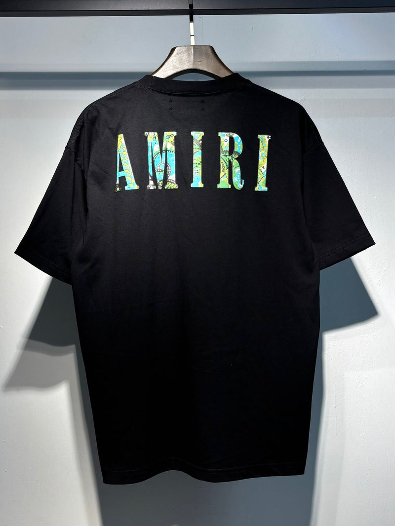 Amiri - T-shirt écriture coloré Noir
