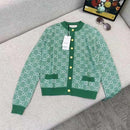 Gucci - Pull en laine à bouton doré Vert