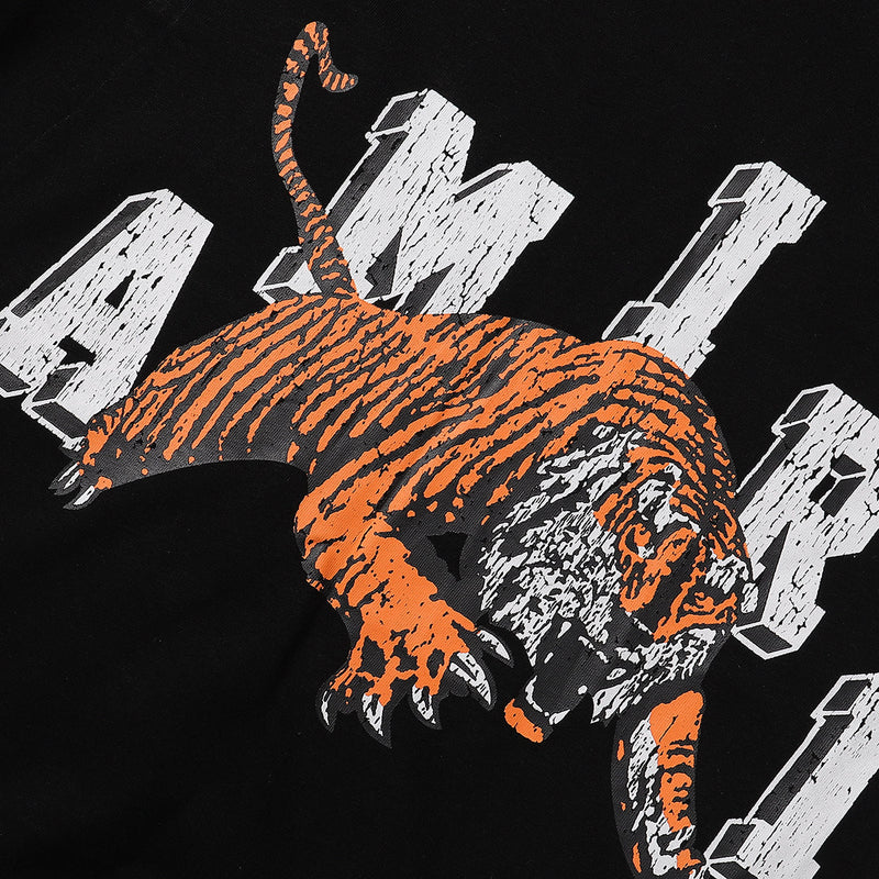 Amiri - T-shirt en coton logo Tigre Noir