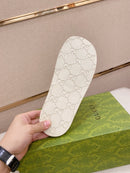 Gucci - Mules en Daim GG Blanc II