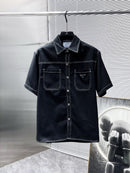 Prada - Ensemble Prada CHEMISE + SHORT en Denim Noir