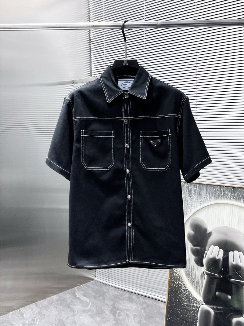 Prada - Ensemble Prada CHEMISE + SHORT en Denim Noir