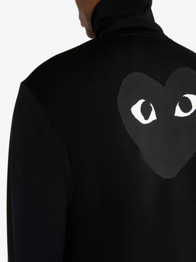 Comme Des Garçons - Gilet CDG Cœur Noir à l’avant et sur le dos Noir