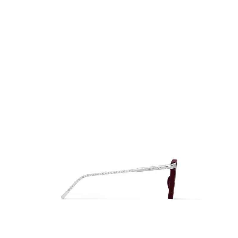 Louis Vuitton - Lunettes de soleil carrées LV Rise Burgundy