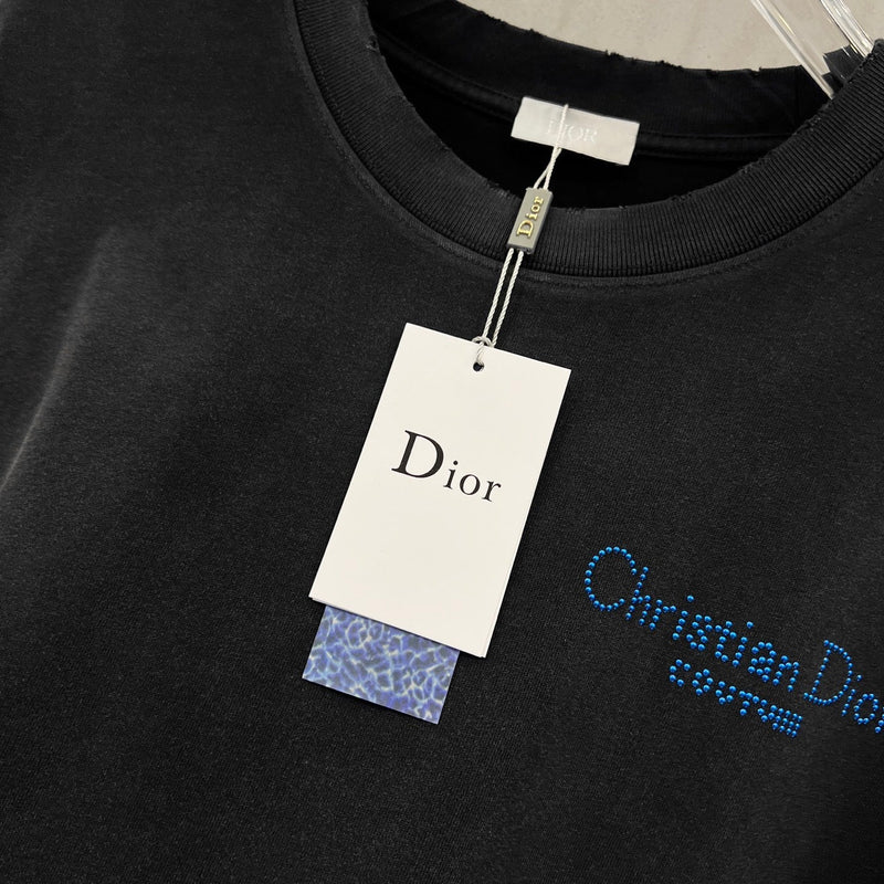 Dior - T-shirt en coton Dior Signature Noir