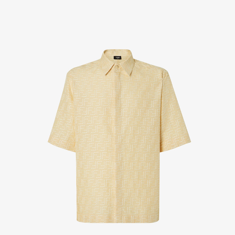 Fendi - Chemise en jacquard FF de lin Jaune