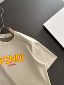 Fendi - T-shirt avec logo Fendi en orange - Crème