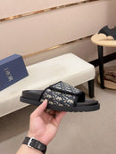 Dior - Sandale en Toile monogramme Dior Bleu/Blanc