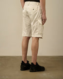 C.P Company - Short Cargo stretch sateen Gauze White