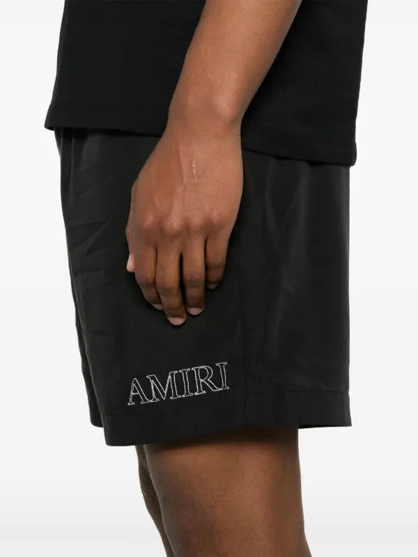 Amiri - Short à logo brodé Noir