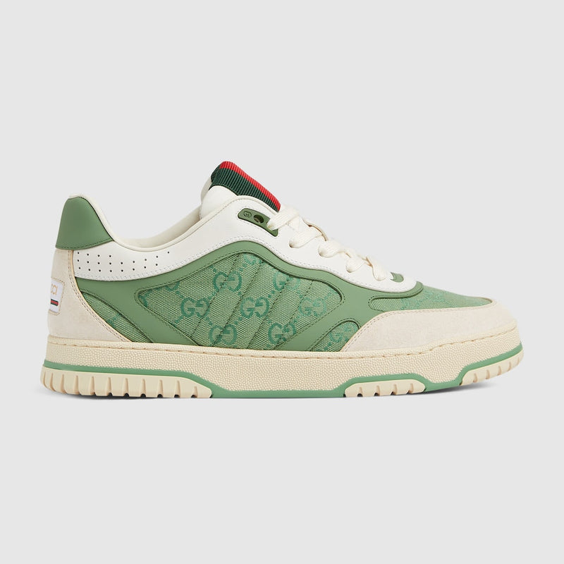 BASKETS GUCCI RE-WEB POUR HOMME Vert Blanc