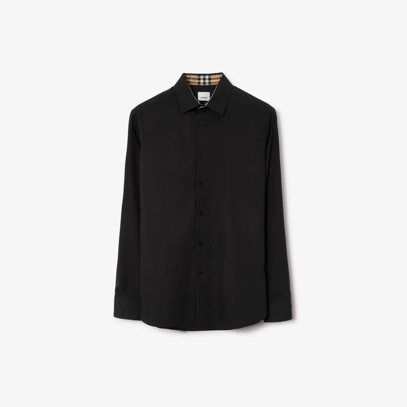 Burberry - Chemise en coton stretch Noir
