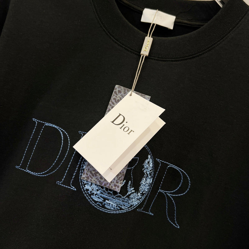 Dior - T-shirt en coton Dior Graphique Coloré Noir