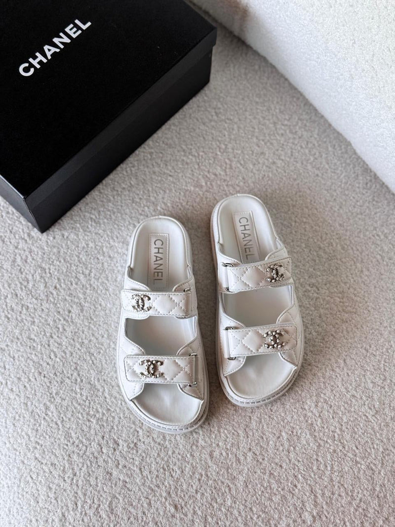 Chanel - Sandales Dad Noir/Bleu/Blanc/Beige/Bleu Marine